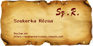 Szekerka Rózsa névjegykártya