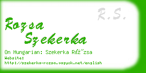 rozsa szekerka business card